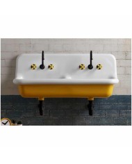 Lavabo double 120cm true colors Bleu Provence