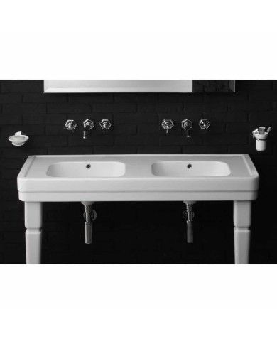 Robinet 3 trous mural TRIA Bleu Provence