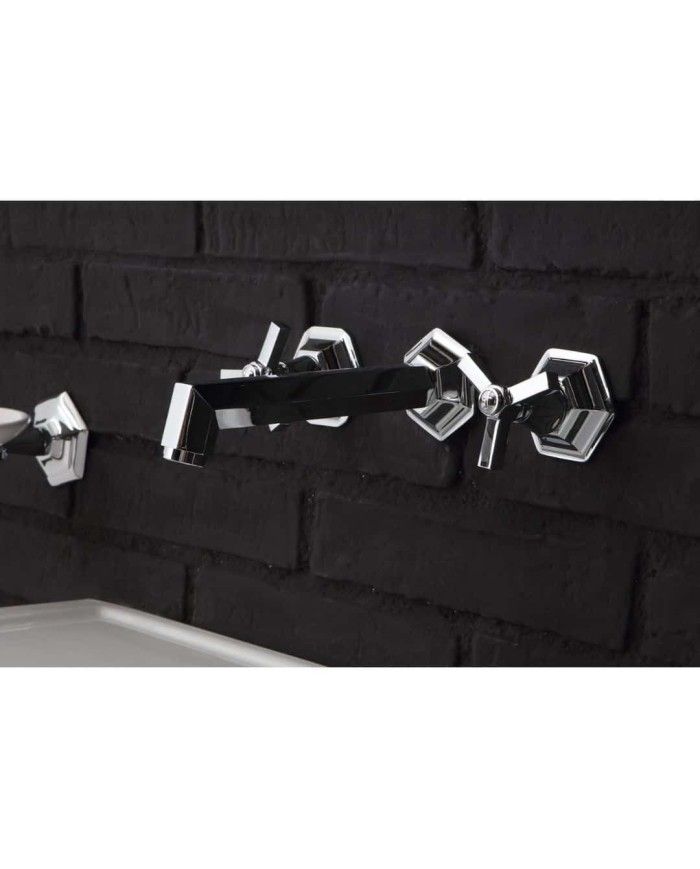 Robinet 3 trous mural TRIA Bleu Provence