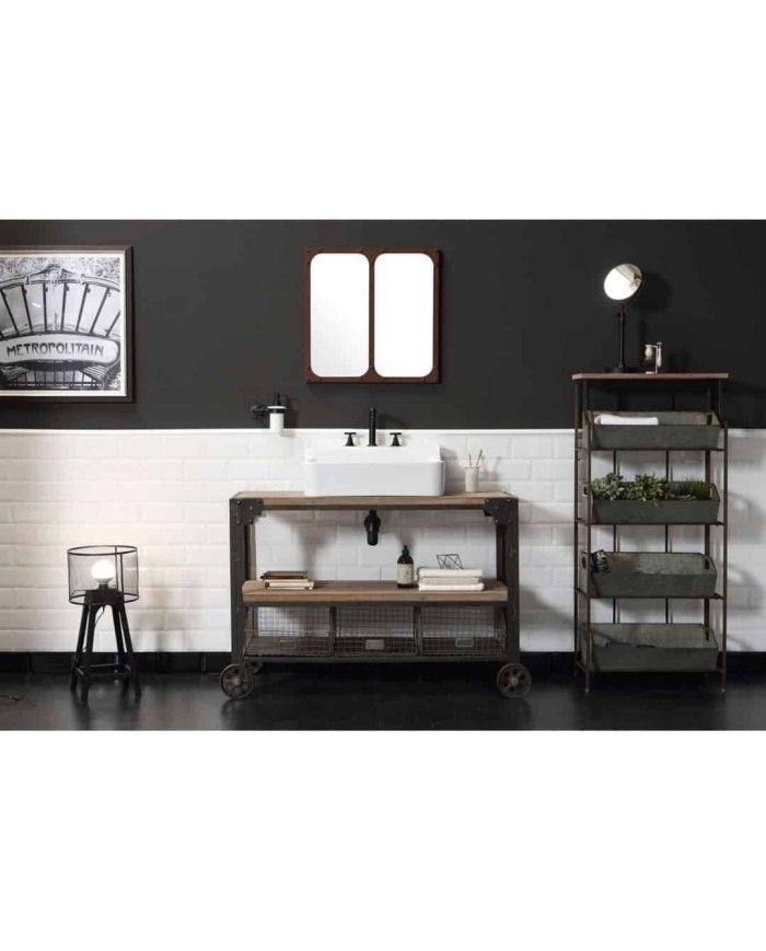 Miroir 60x60cm True Colors Bleu Provence