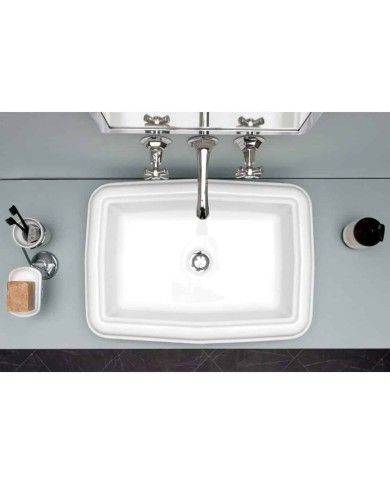 Lavabo countertop 60cm So Fifties Bleu Provence