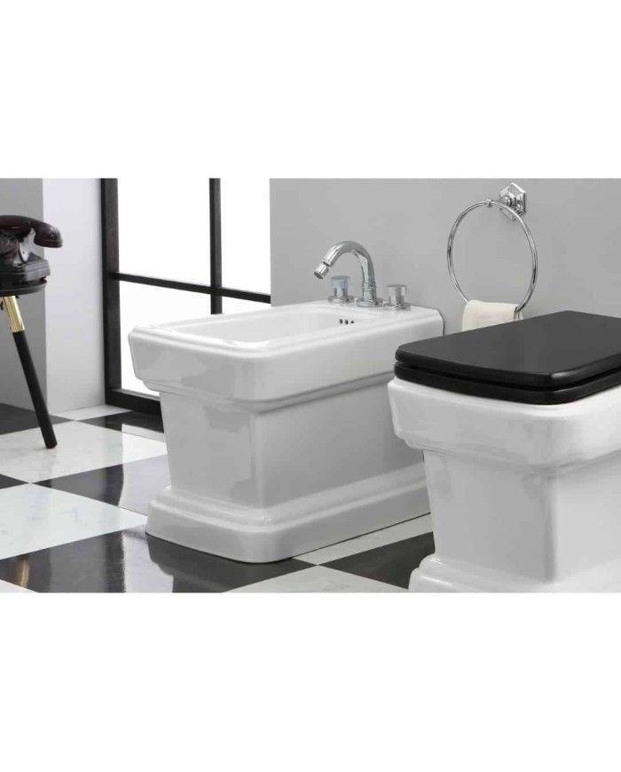 Robinet bidet 3 trous So Fifties Bleu Provence