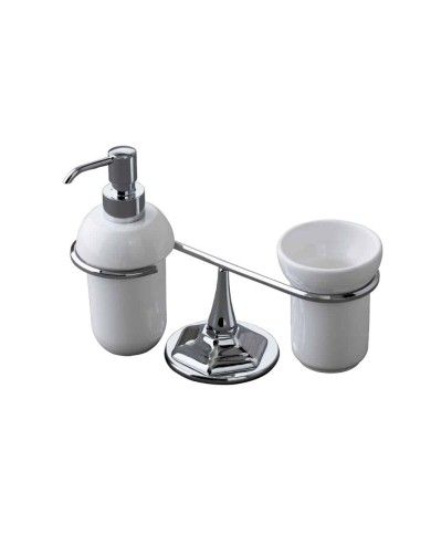 Porte savon brosse dent Série Lux Bleu Provence