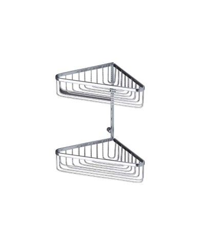 Double grille douche angulaire Accessori Bleu Provence