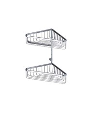 Double grille douche angulaire Accessori Bleu Provence