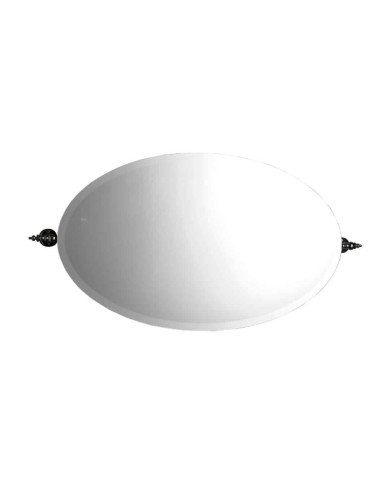 Grand miroir ovale basculant Specchi Bleu Provence