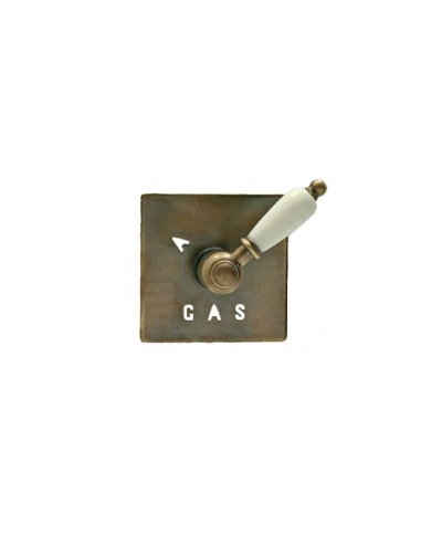 Robinet d’arrêt gaz plaque carrée Bleu Provence